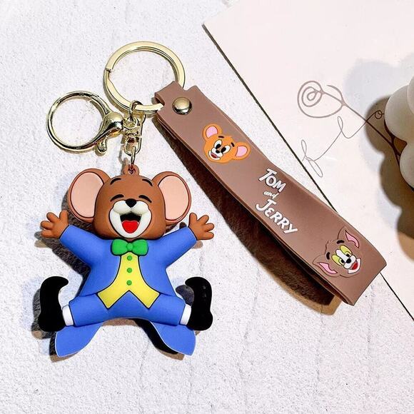3D Silicone Tom and Jerry  Keychain NEW - Picture 2 of 3